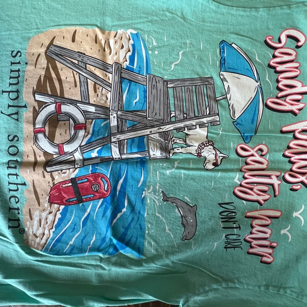 Simply Southern Mint Green Short Sleeve Tee - Picture 4 of 4